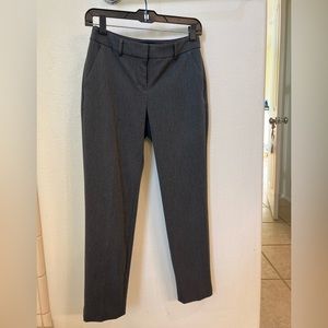 Low Rise Grey Ankle Suit Pants